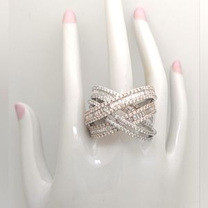 Amazing 18K Pink &White Gold Diamond Cocktail Ring Over 4carats!